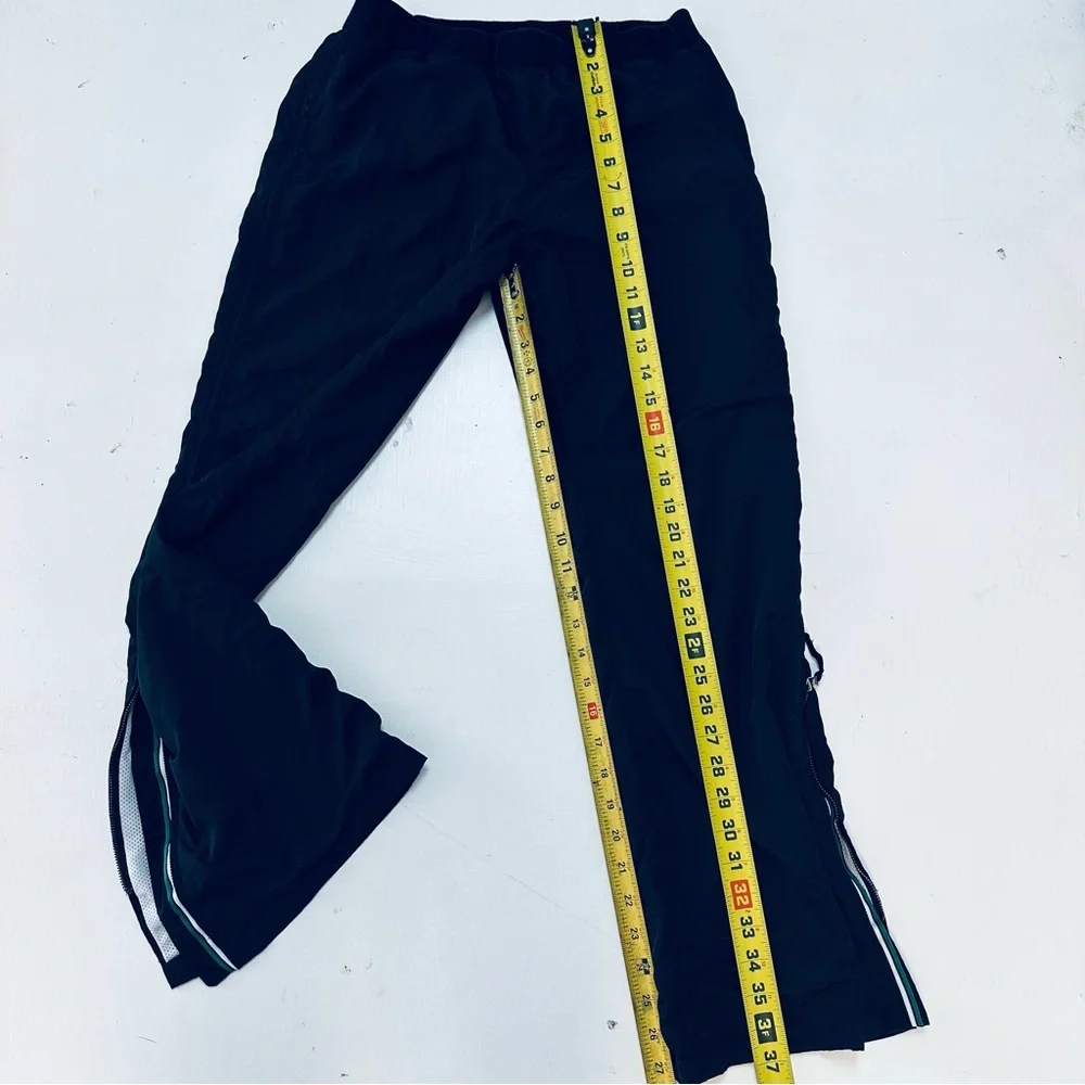 Elie Tahari Size S Tracksuit Pants Sweatpants Casual Sports Black Net Lined